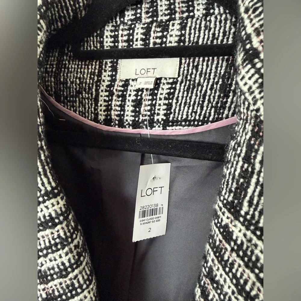 NWT LOFT plaid blazer